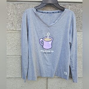 Life Is Good Coffee "Steam Me Up" Pajama Shirt